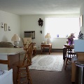 large one bedroom apartment; living room