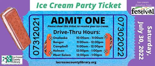 Ice Cream Party Ticket