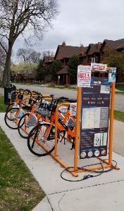 Drift Bike station at Burns Park in La Crosse
